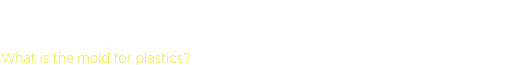 射出成形用プラスチック金型とは? What is the mold for plastics?